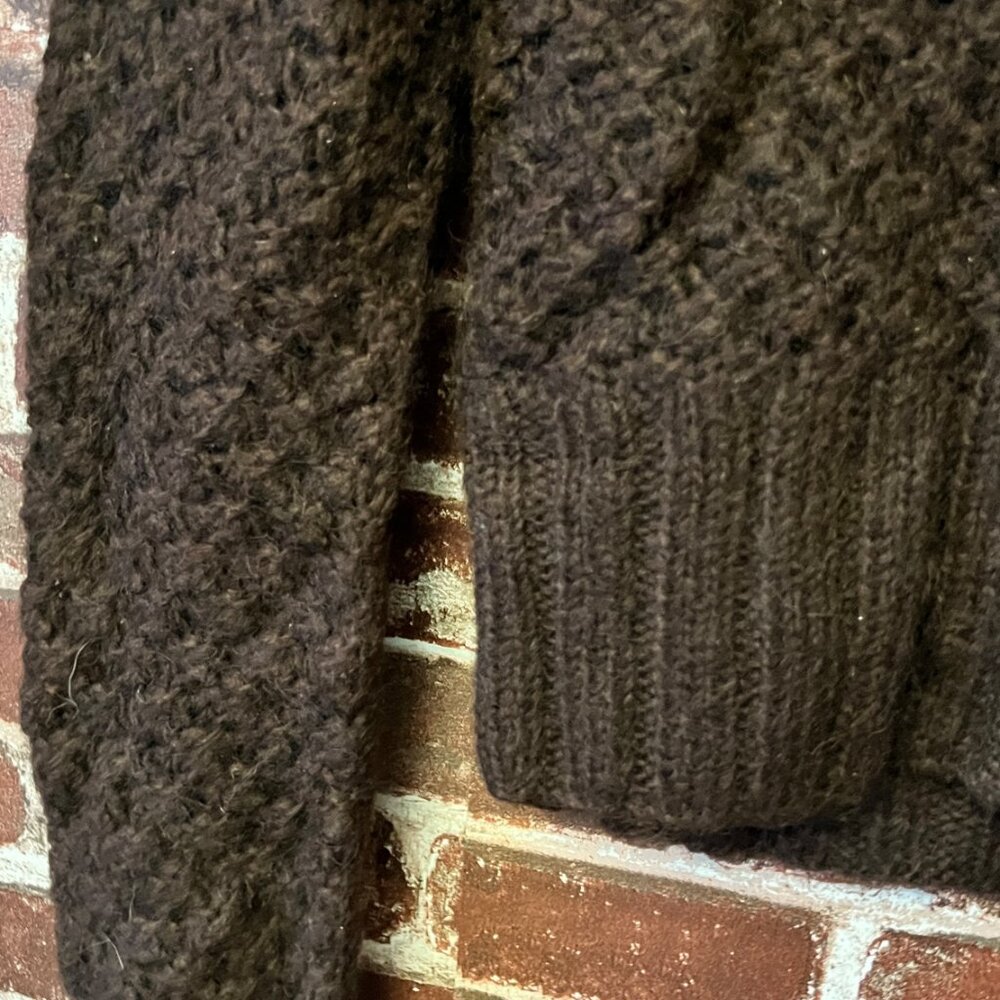 Diesel Dark Brown Chunky Knit Zip Sweater - Picture 6 of 10